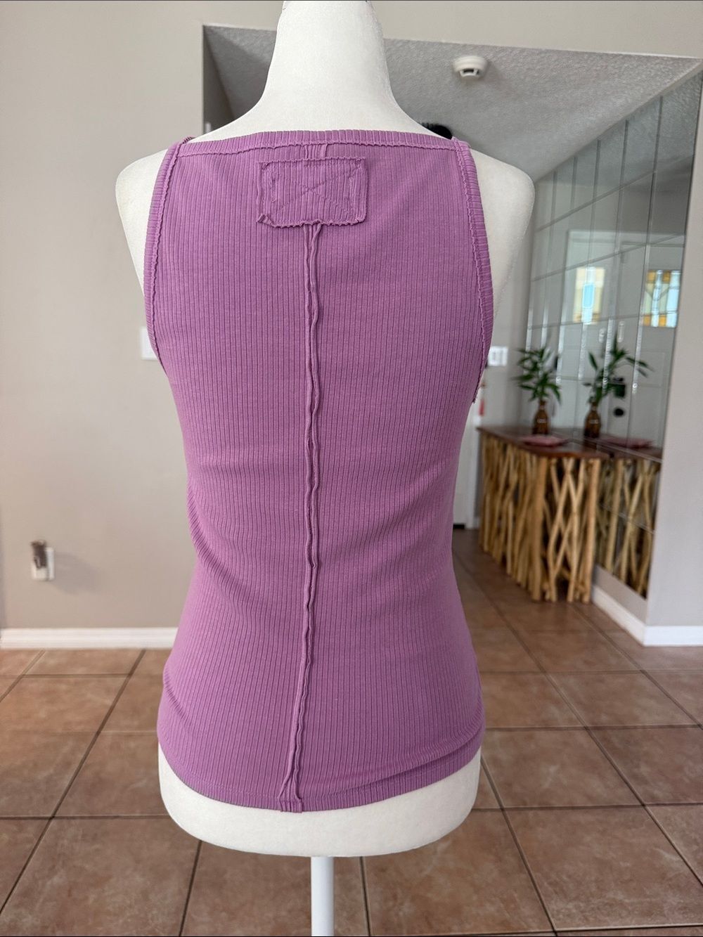 NWOT Free People MIA Ribbed Square-Neck Tank - Picture 6 of 9